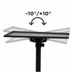 Height Adjustable Single Shelf Projector Stand with Trolley - Duronic Projector Stand WPS20