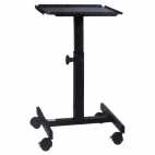 Single Shelf Height Adjustable Projector Stand with Rollers