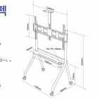 Interactive Whiteboard Stand with Castors and Shelf | Interactive Display Stand