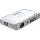 MERLIN 3D PocketBeam PRO 4K-Compatible Portable Mini Projector - 2500 Lumens, WXGA, Up to 350" Display, 7800mAh Battery, Android