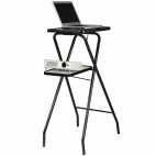 Foldable Projector Stand with 2 Platforms for Projector and Laptop